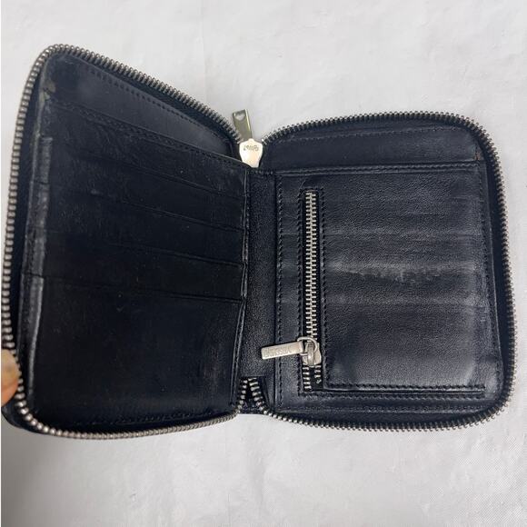 MOSCHINO Vintage Black Leather Wallet, Made in Italy - Picture 7 of 14